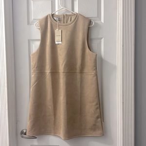 Straight suede dress